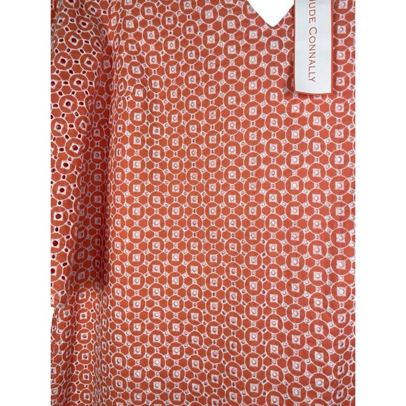 Jude Connally Kerry  Dress Bamboo Lattice Apricot Jude Cloth V Nk XL. $218 - Picture 6 of 13